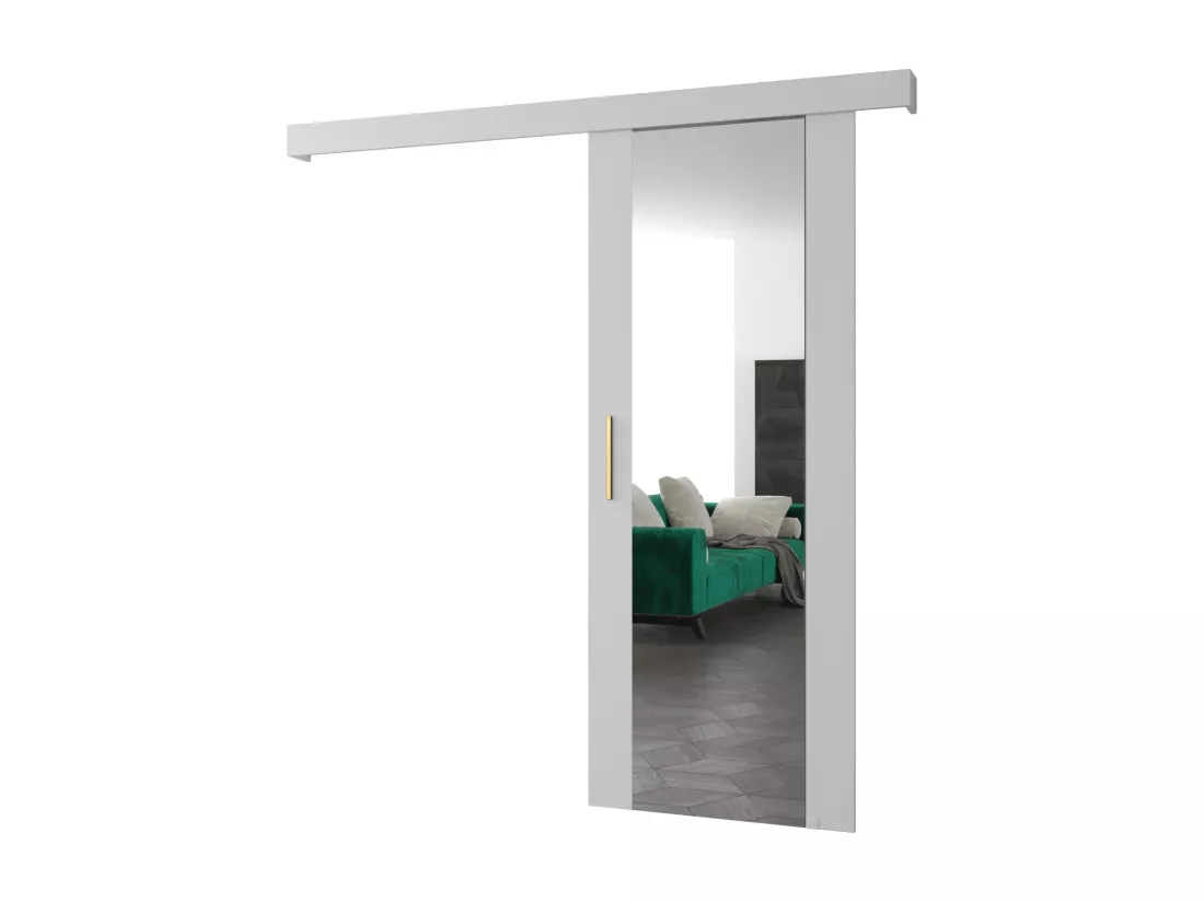 Portes coulissantes Salwador II 70x204 cm (Blanc / Blanc / Or)