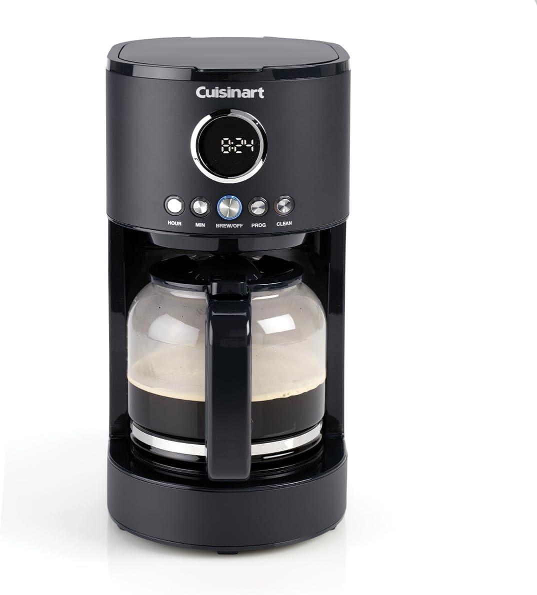 Cuisinart One Cup Grind And Brew - Machine à café avec broyeur intégré | Grain à moudre, Café filtre en portion individuelle | choisissez 3 tailles de tasse | Dosette filtrante réutilisable | Noir