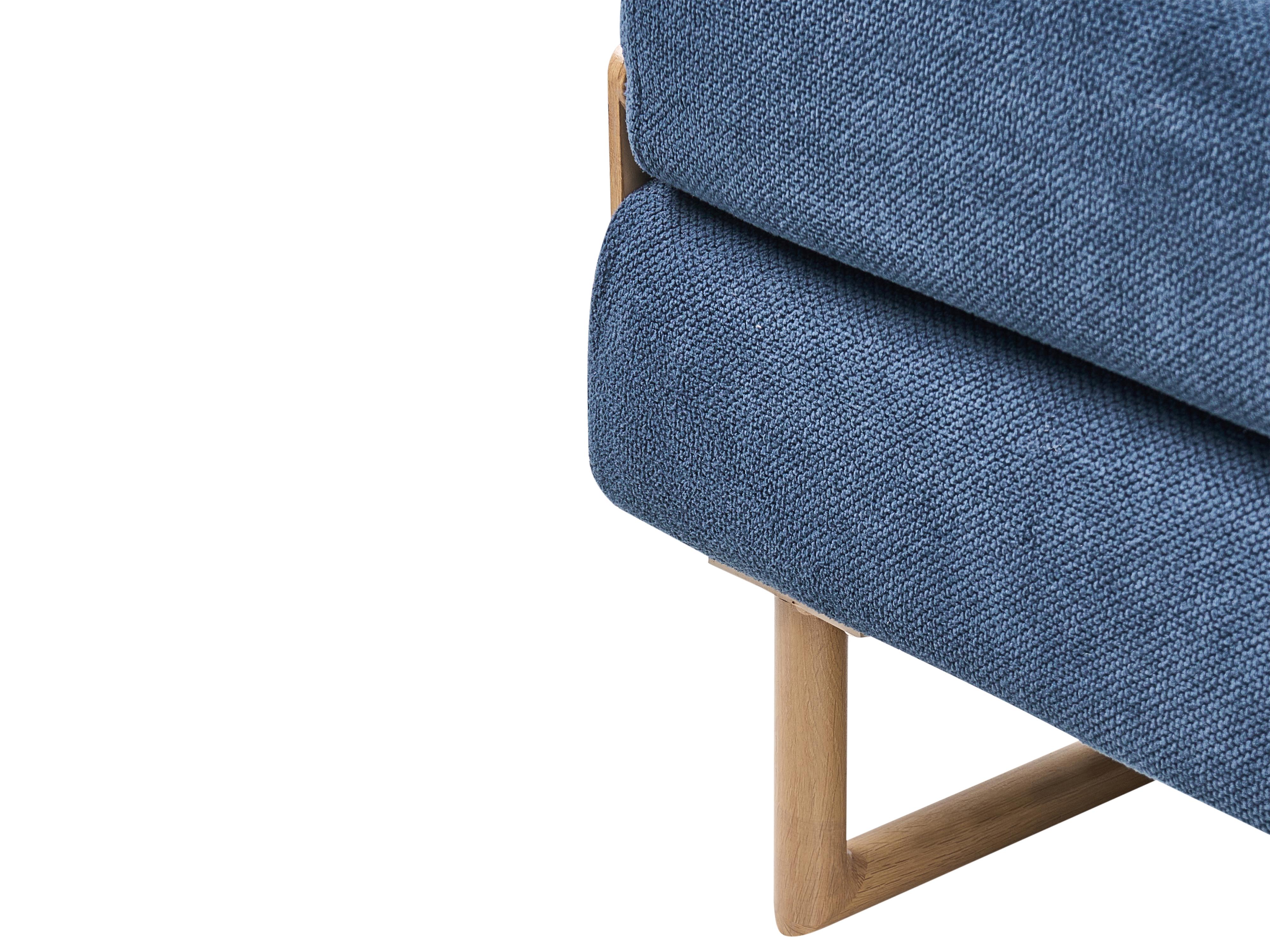 Eenpersoons slaapbank JERSLEV Stof Blauw