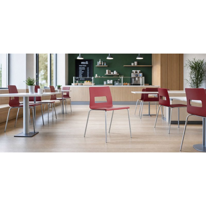 Chaise Celsio coque bois multiplis finition laquée