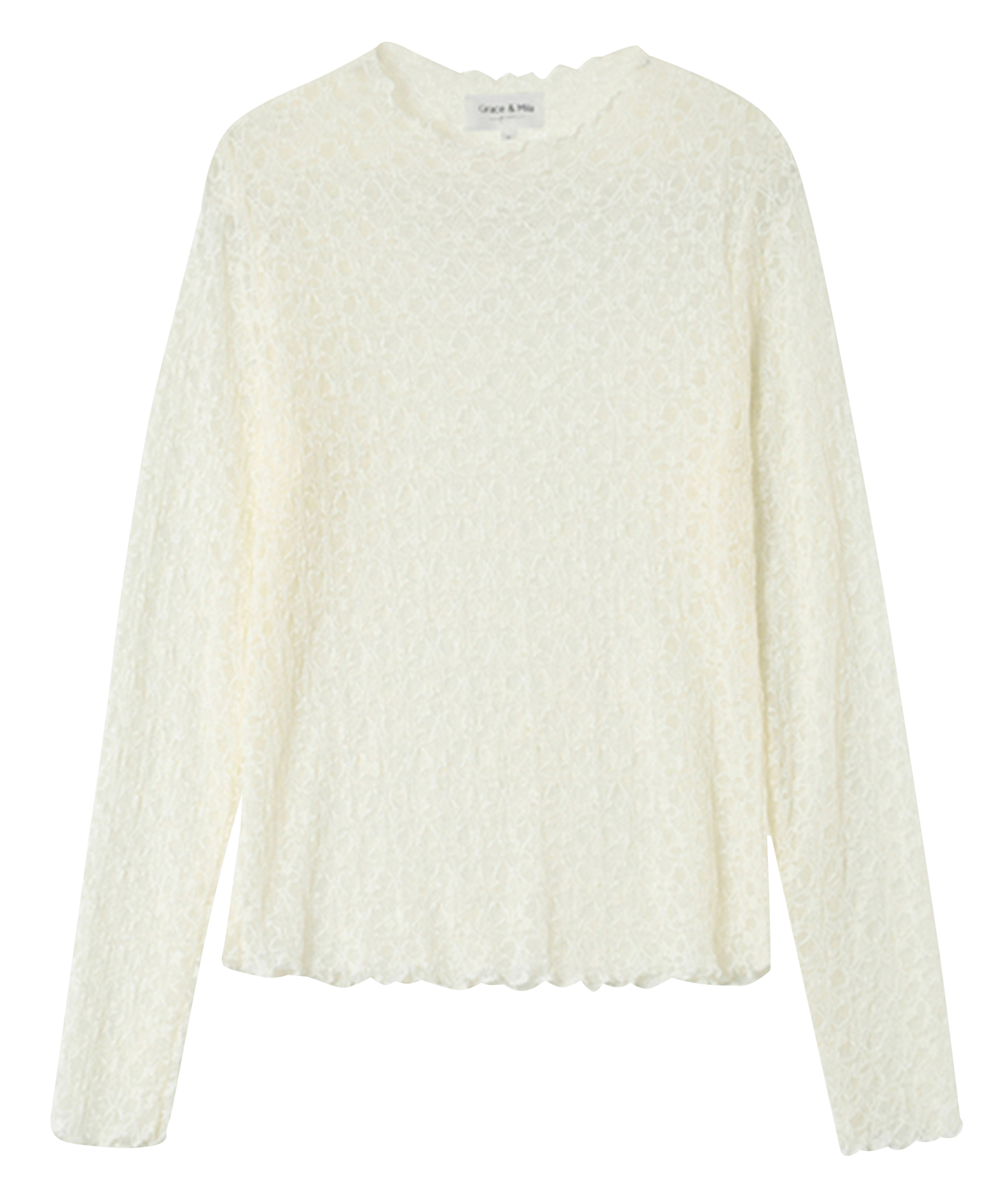 NICOLE - Top ajusté en dentelle| Beige