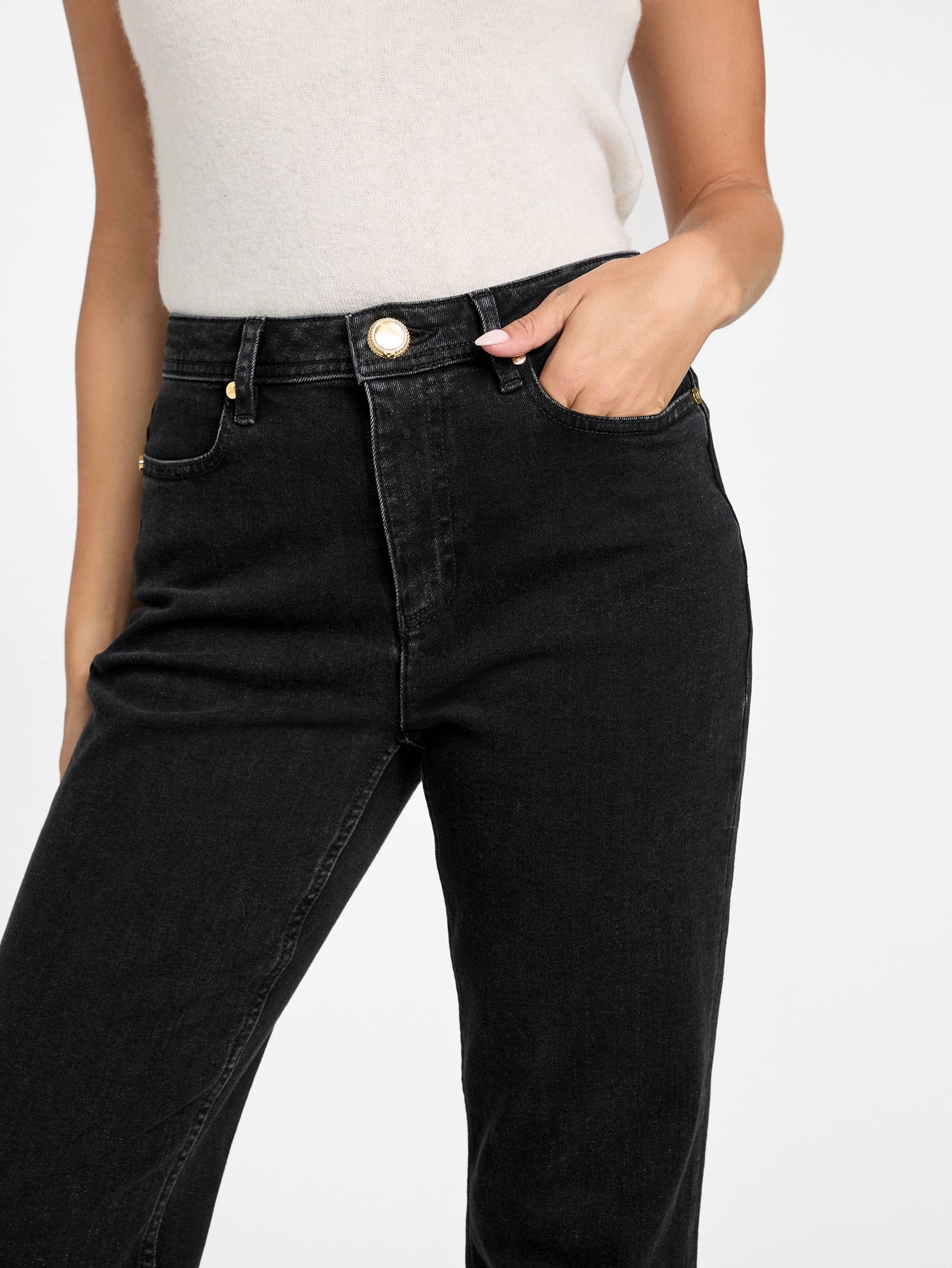 Calça jeans reta Doris