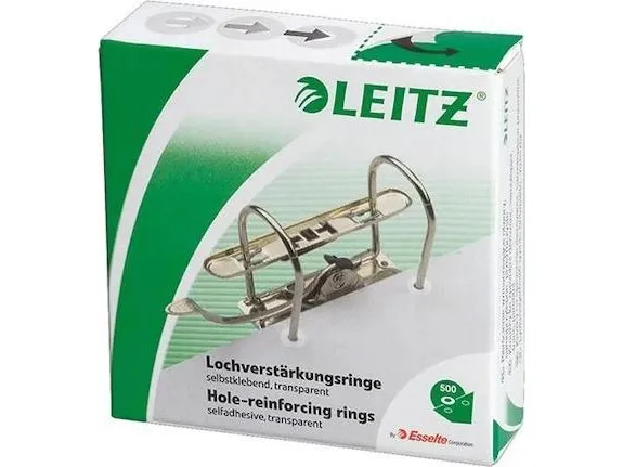 Leitz - Forstærkningsring - gennemsigtig hvid (pakke med 500)