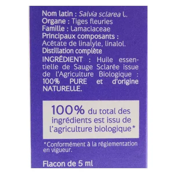 Óleo Essencial de Sálvia Esclareia Orgânica Naturaactive 5ml