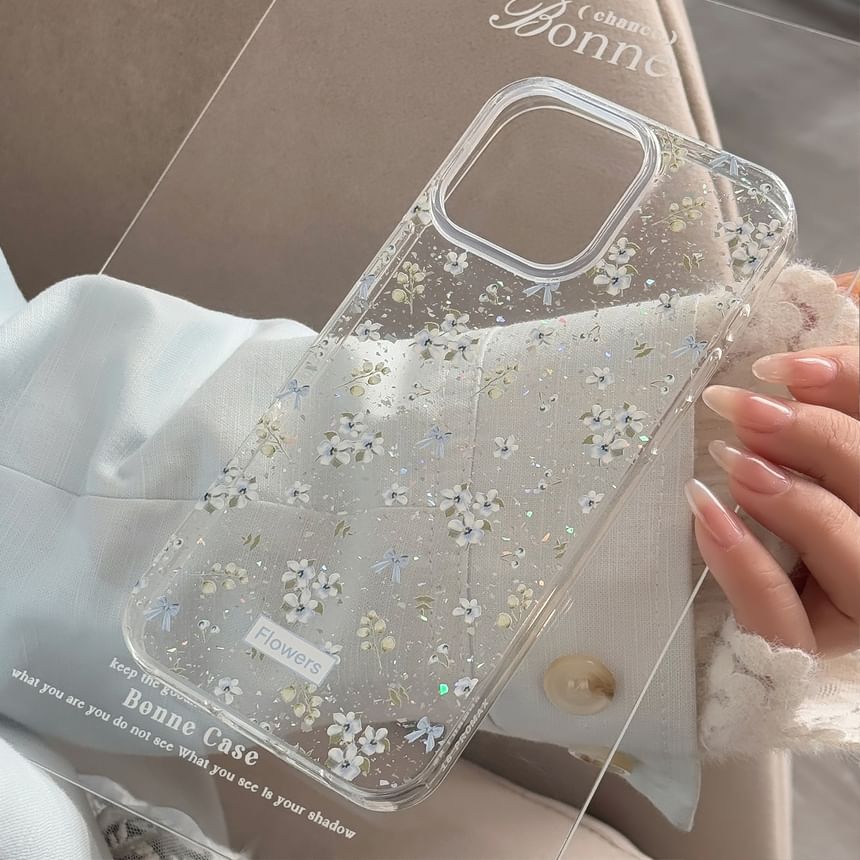 kloudkase - Bloemen telefoonhoesje - iPhone 16 Pro Max / 16 Pro / 16 Plus / 16 / 15 Pro Max / 15 Pro / 15 Plus / 15 / 14 Pro Max / 14 Pro / 14 Plus / 14 / 13 Pro Max / 13 Pro / 13