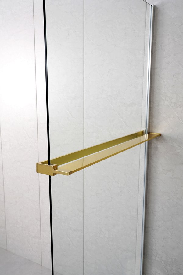 Sapho Shelf handdoekhouder en planchet voor douchewand goud mat