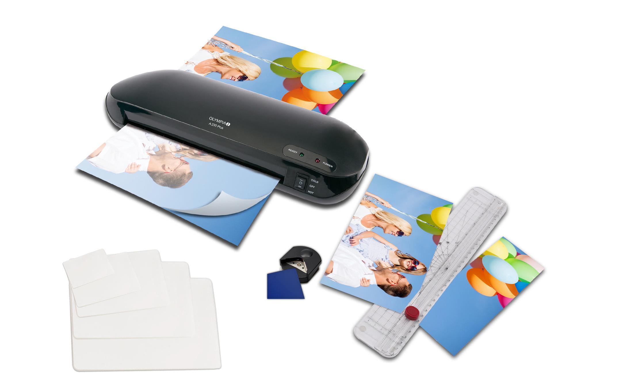 Set A230Plus Laminator/Schneidelineal/Runder/FolienLaminiergerät, Schneidelineal und Eckenabrunder in einem Set