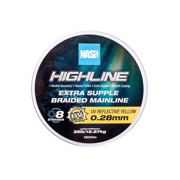 Tresse Nash TT Highline Floating Braid UV Jaune (1200m)