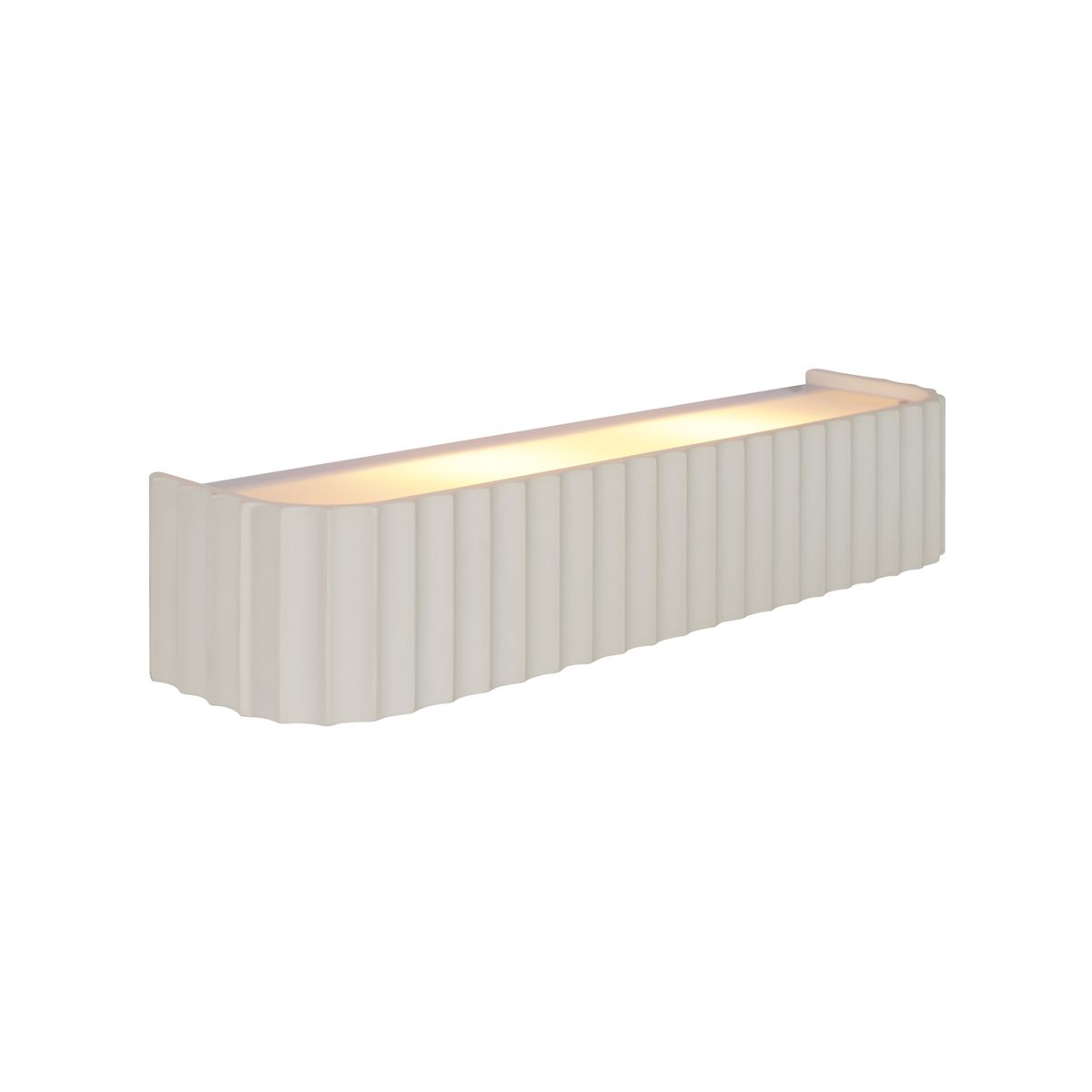 Scandinavische wandlamp beige langwerpig 2-lichts - Plaster