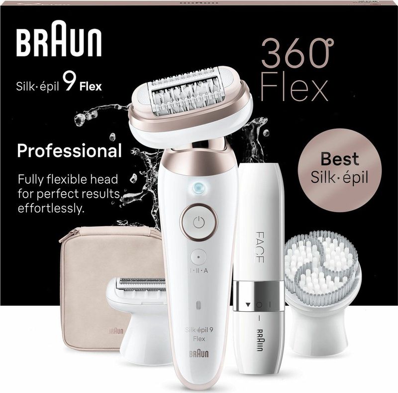 Braun - Silk·épil 9 Flex - Epilator - Wit/Roze Titan