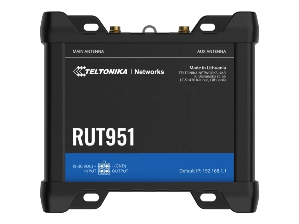 Teltonika RUT951 - Trådløs router - WWAN 3-port switch 2,4 GHz - 3G, 4G - DIN monterbar på skinne, overflademonterbar
