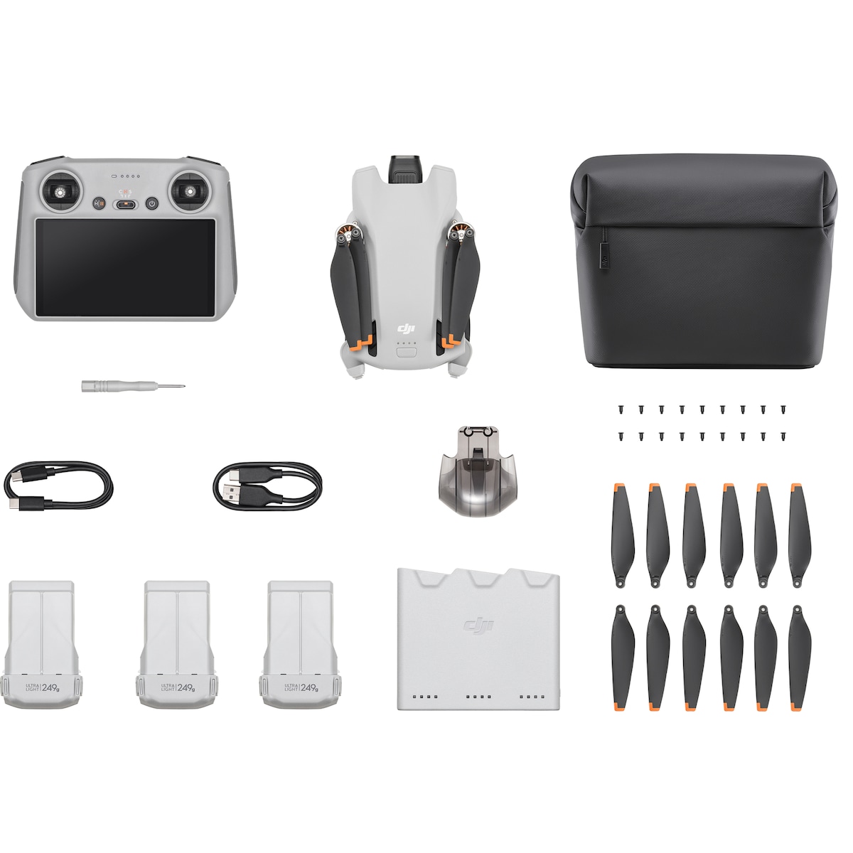 DJI Mini 3 drone med fjernkontroll Fly More Combo