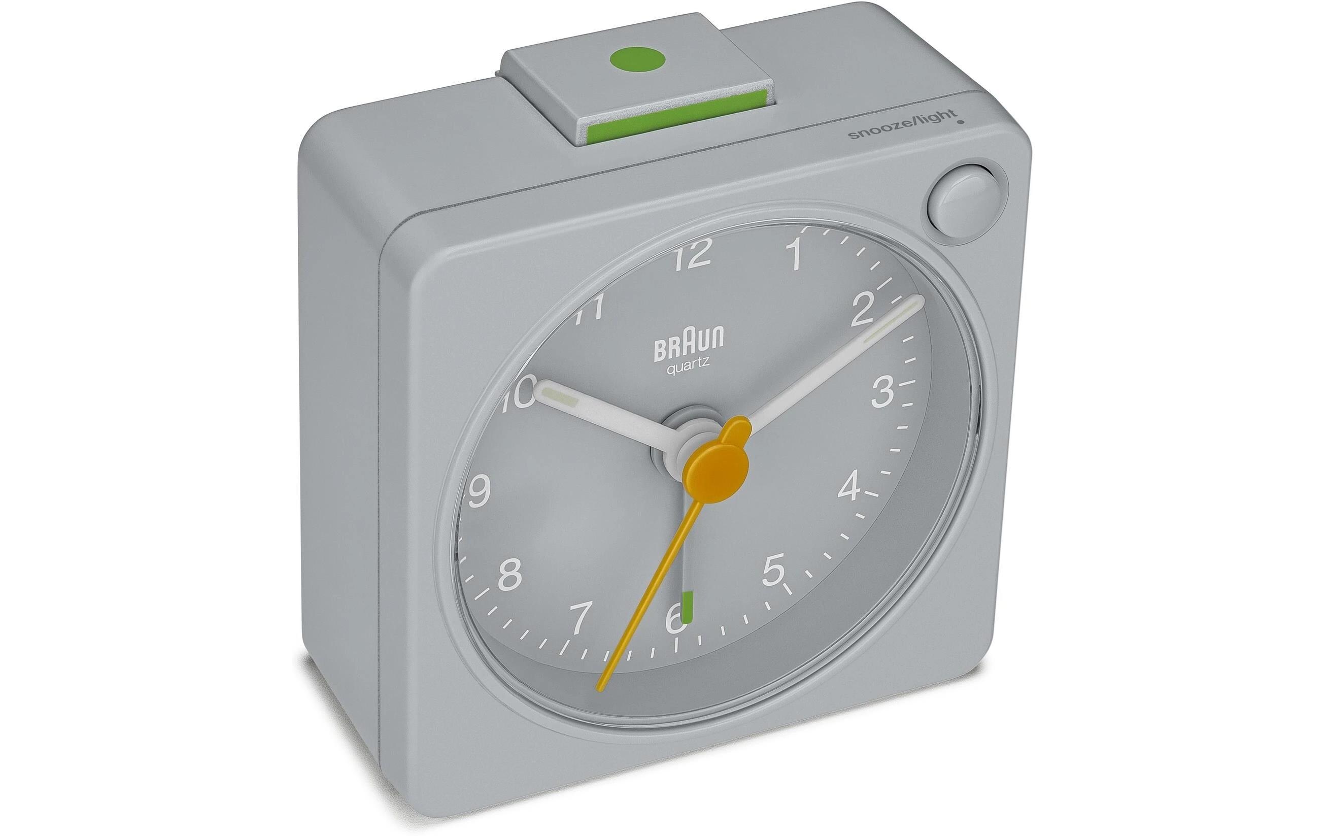 Klassischer Wecker BC02XG GrauKlassischer analoger Reisewecker mit Crescendo-Alarm und Schlummerfunktion