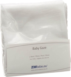 ZEWI BABY GAZE 9/7 Windeln 60x60cm, 5 Stück
