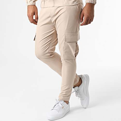 Ensemble Veste Zippée Et Pantalon Cargo AB327 Camel