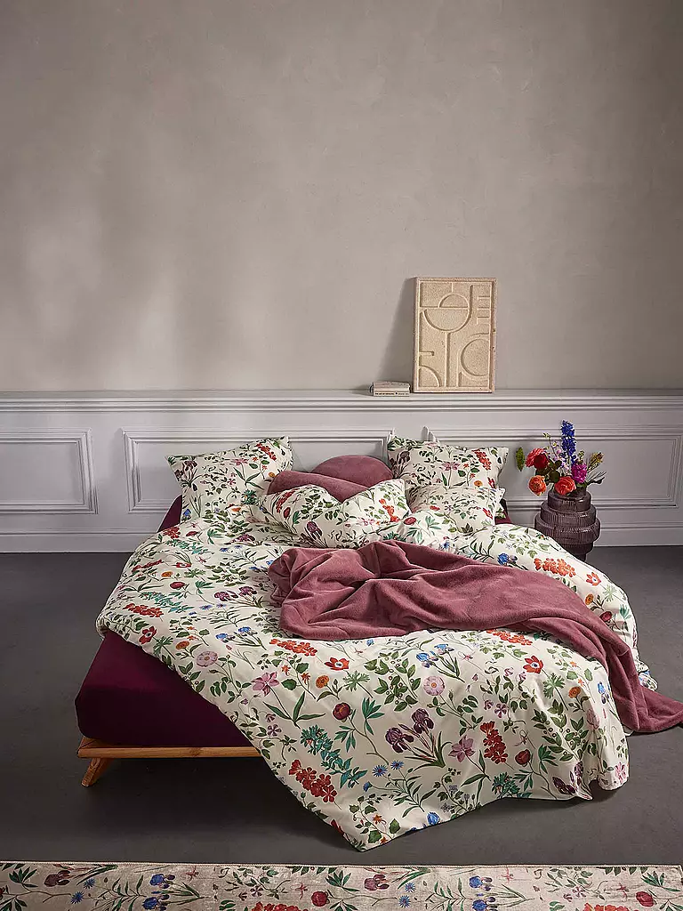ESSENZA Satin-Bettwäsche MARIGOLD 70x90cm/140x200cm Vanilla beige