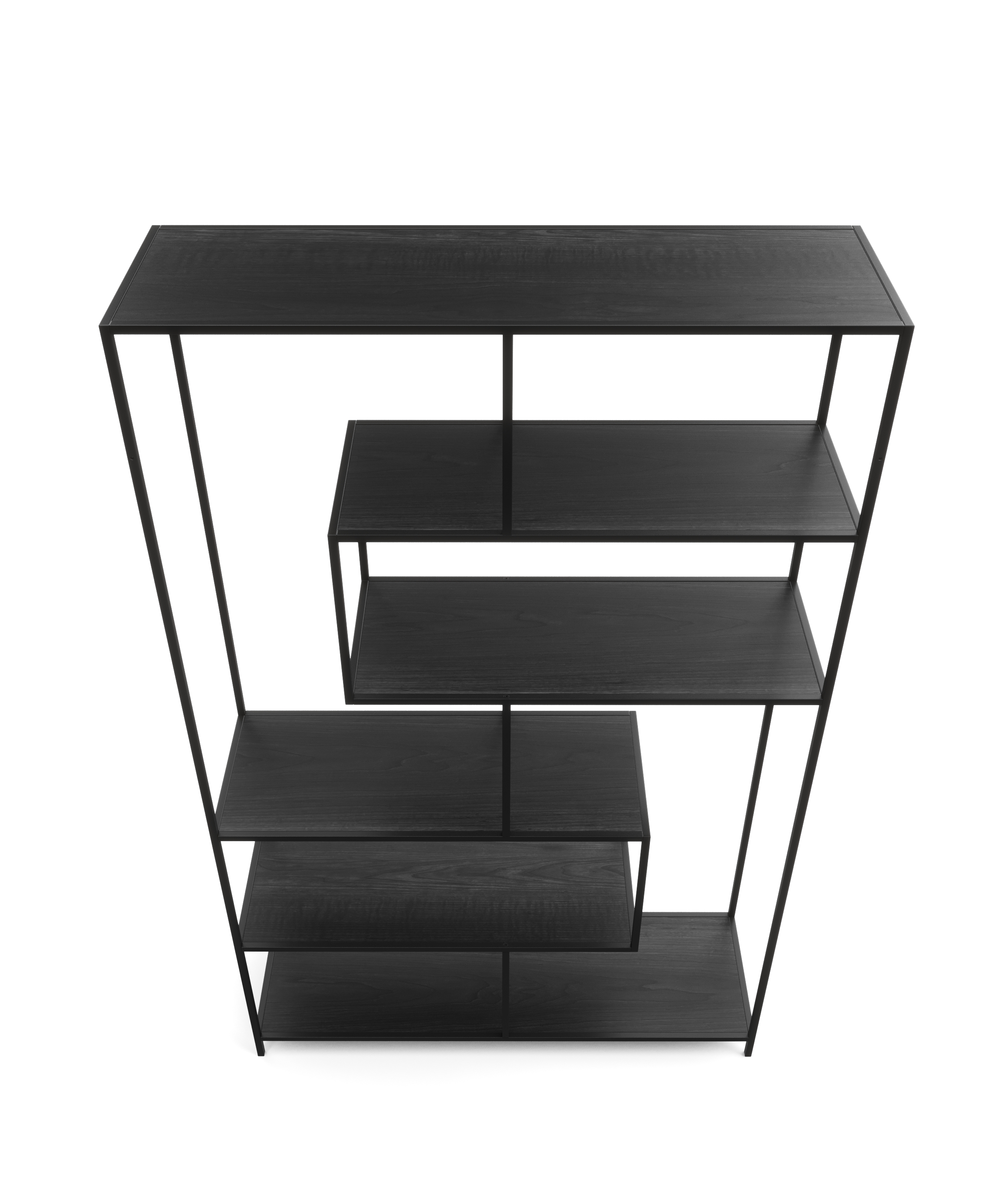 Bücherregal SEAFORD 117 x 185 cm schwarz