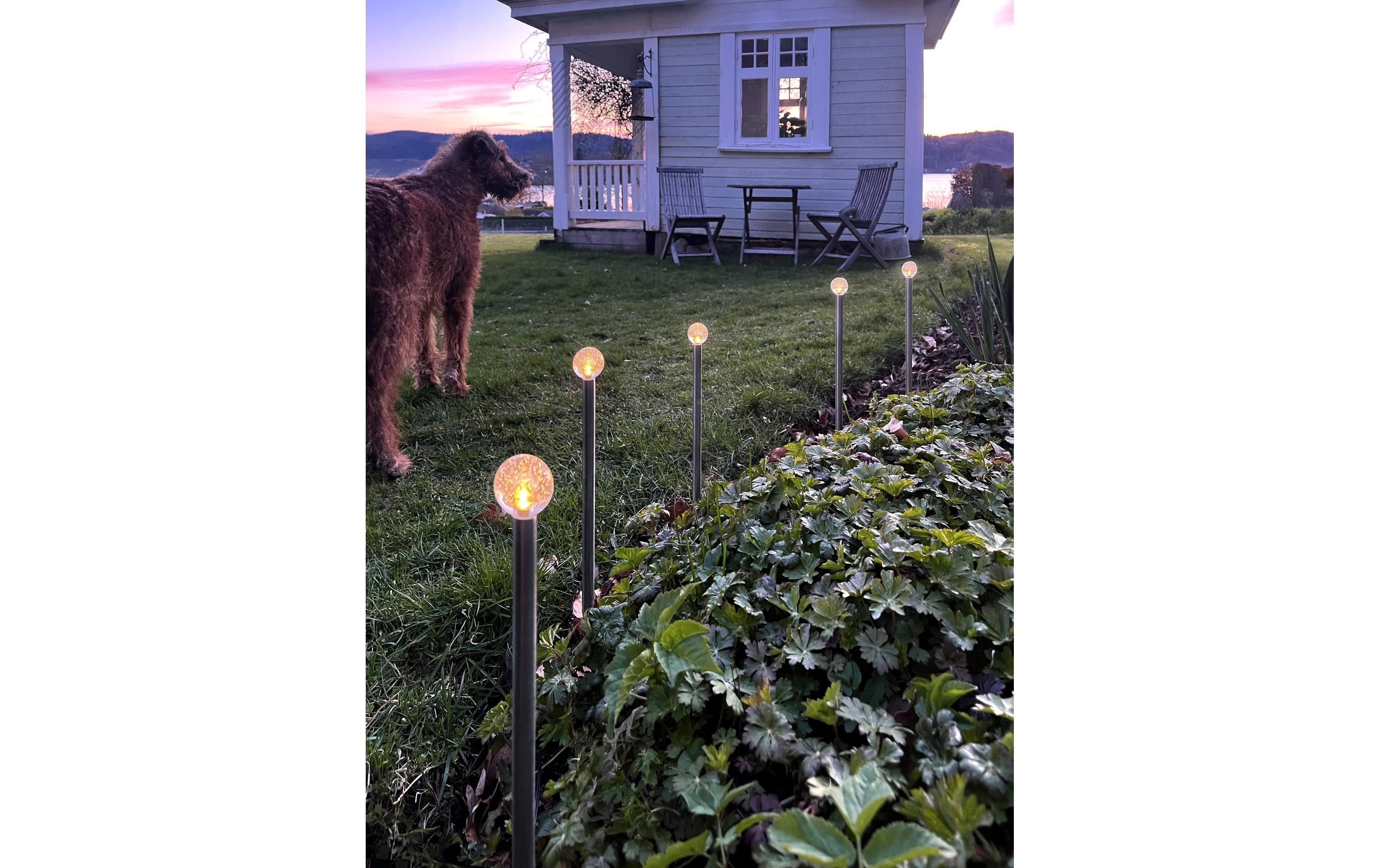 Gartenlicht Bubbly 10-PIN Warmweiss, SilberSolargartendekoration