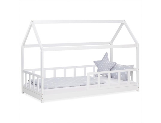 HOMESTYLE4U - Lit enfant Lit d'enfant 90x200 cm lit cabane montessori avec barriere