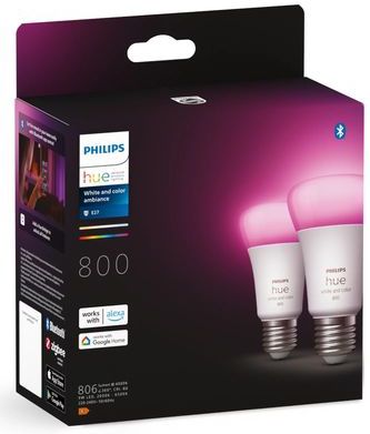 Philips - Hue Slimme Lichtbron - Wit en Gekleurd Licht - 6.5W - Duopack - 2 Stuks