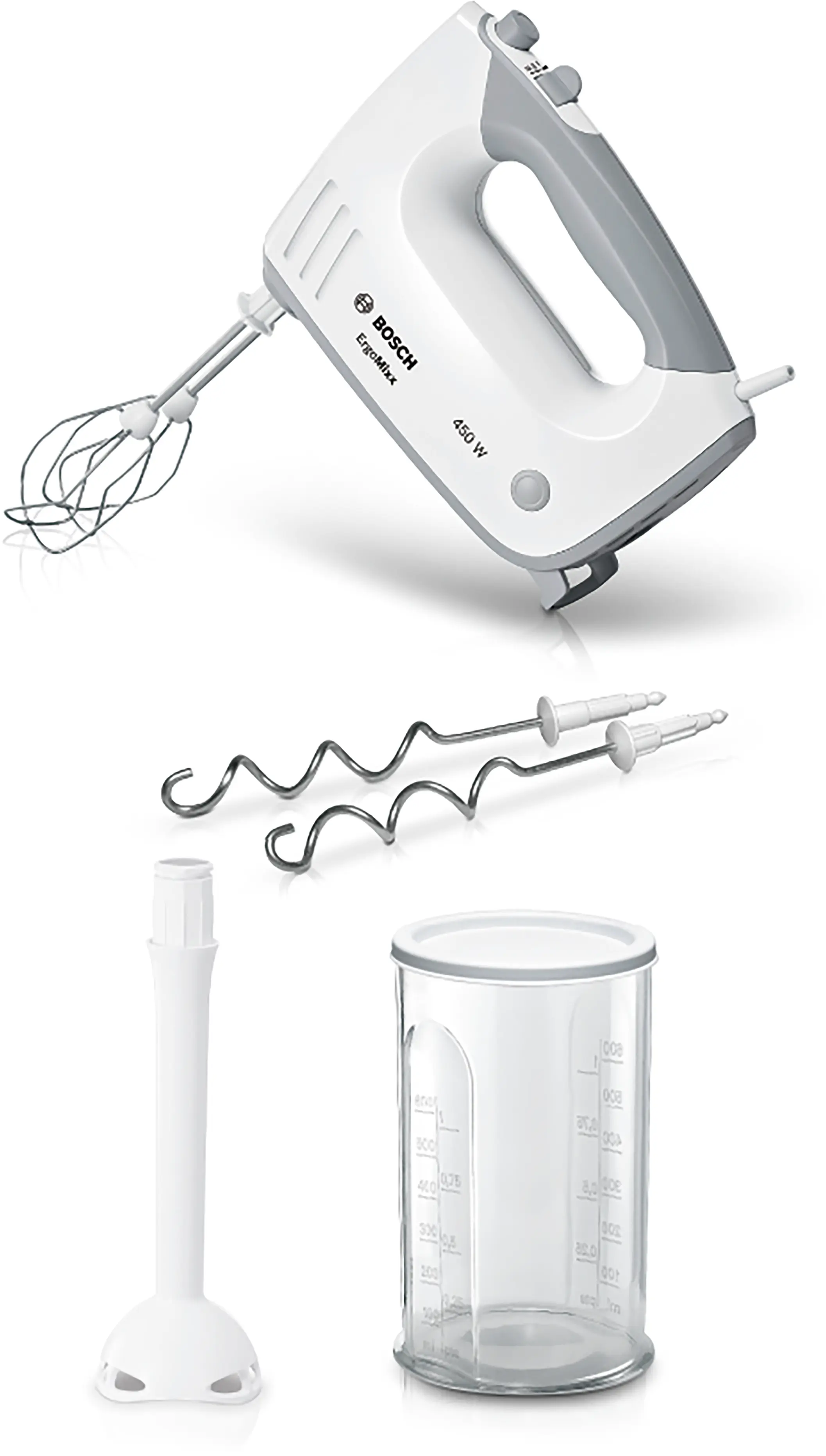 Handmixer ErgoMixx 450 W Wit, Grijs MFQ36440