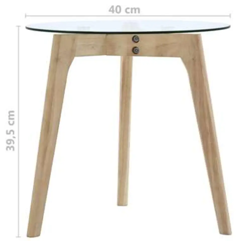 vidaXL - Bijzettafel - Transparent - Glas