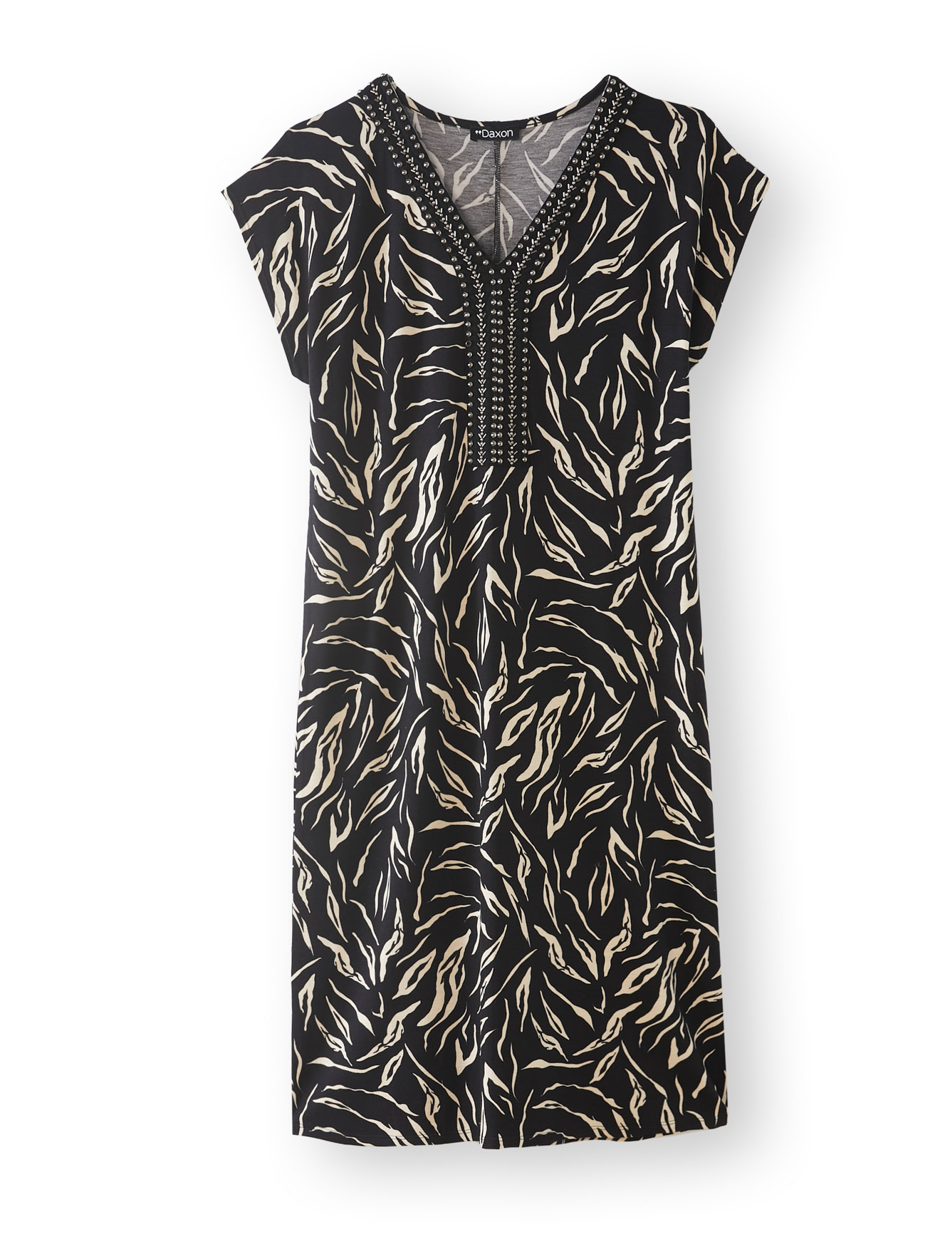 Robe en maille avec perles fantaisie