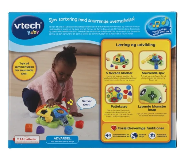 Vtech Baby Puttekasse Skildpadde DK