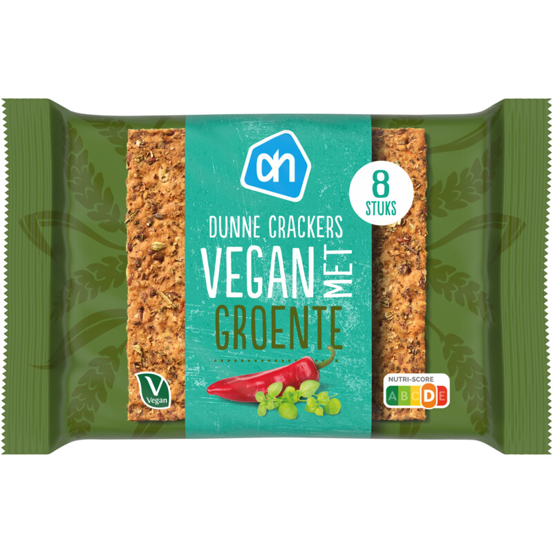 AH Dunne crackers vegan met groenten