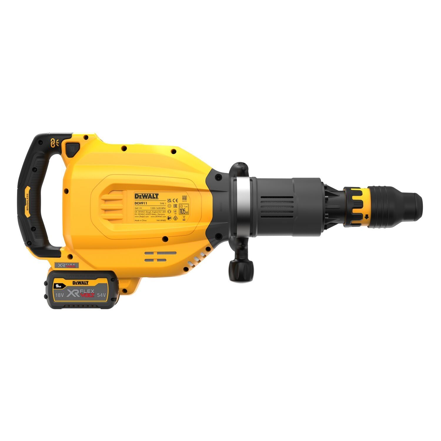DeWALT DCH911X3 Accu Breekhamer SDS-Max 27J 54V XR FlexVolt 9.0Ah in koffer