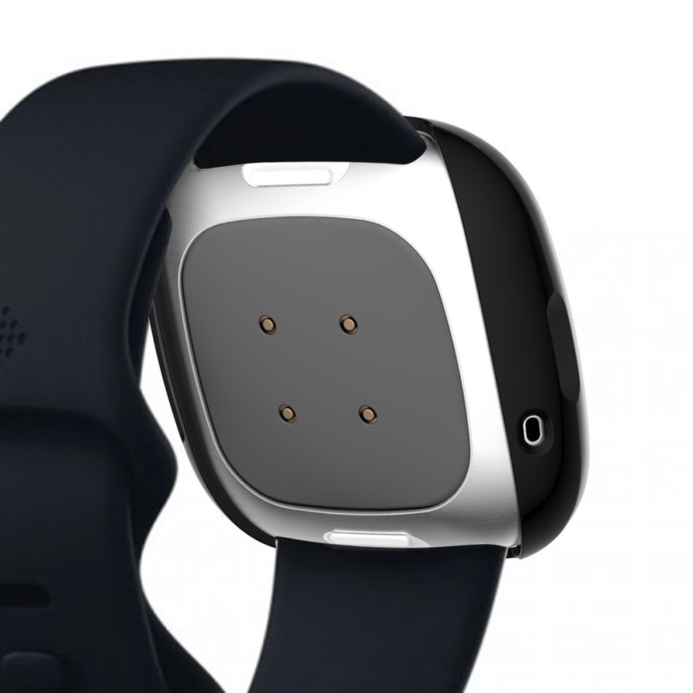 Fitbit Versa 3 / Fitbit Sense Gummi Bumper   Displayschutz - Schwarz