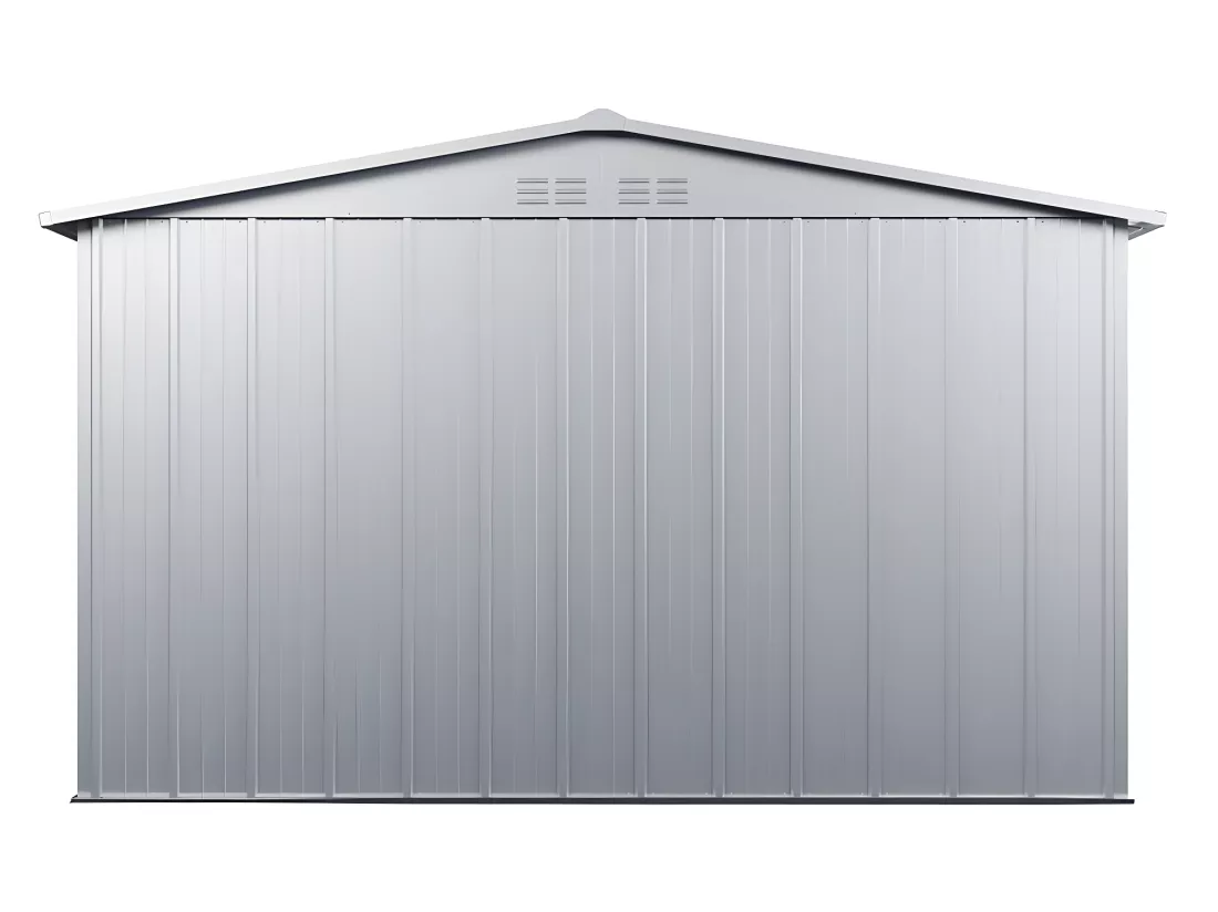 Abri de jardin métal en acier galvanisé gris 7,82 m² LINUS