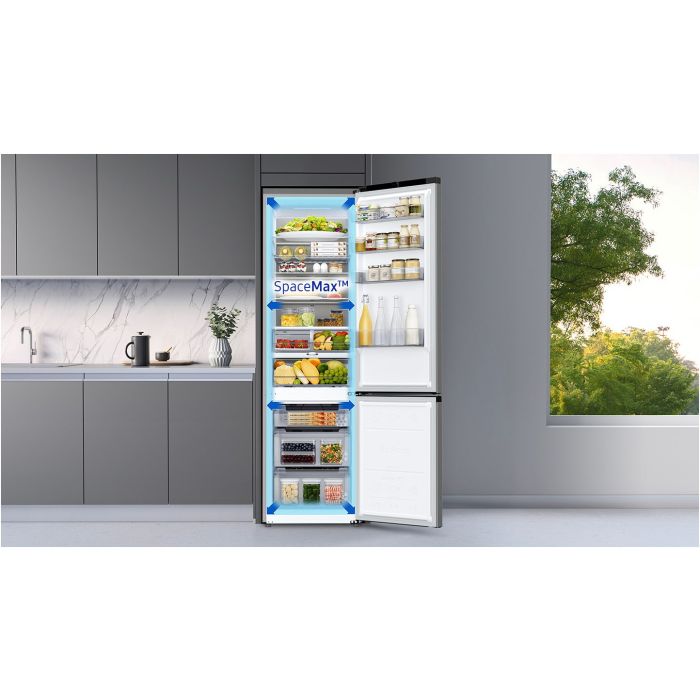 Samsung Kühl-Gefrierkombination Bespoke RL38C7B5BS9/EG Edelstahl Look