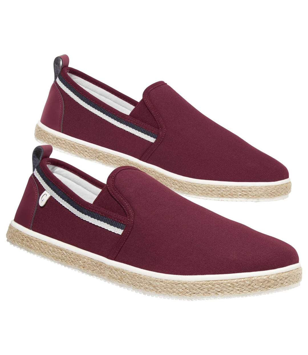 Mocassins en Toile Élastiqués à Semelle Tressée