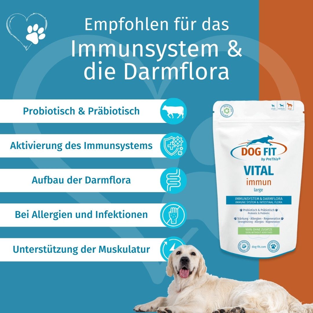 DOG FIT by PreThis® VITAL immun » Abwehrkräfte, Darm- und Muskelaufbau, bei Allergien (large)