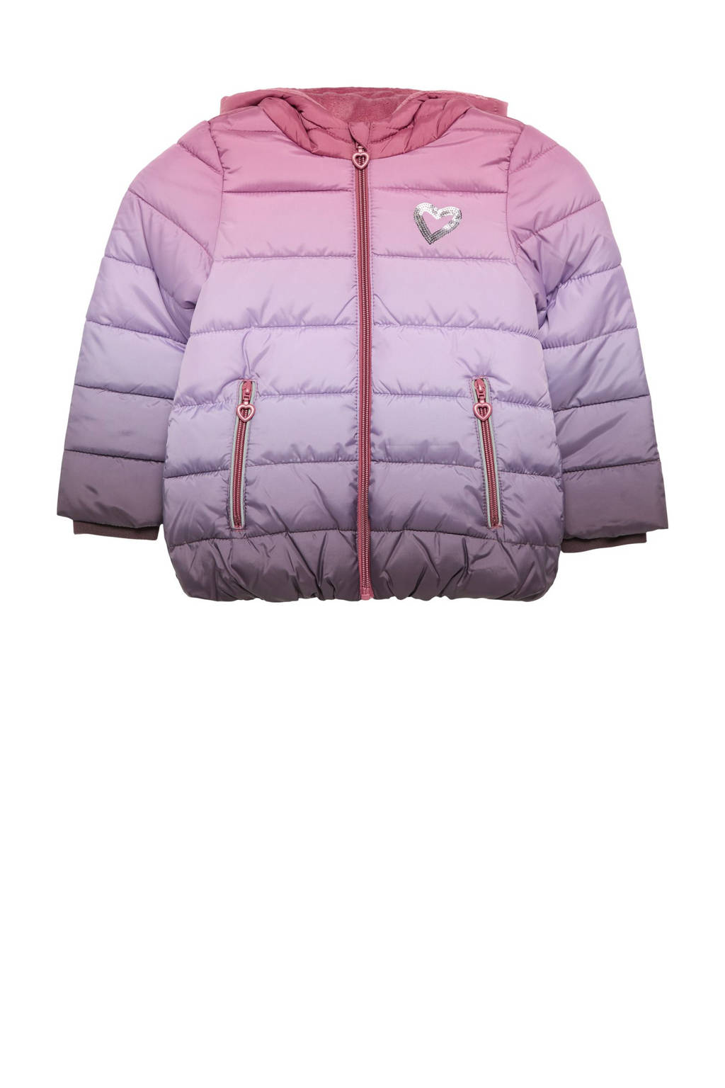 s.Oliver dip-dye gewatteerde tussenjas paars/roze