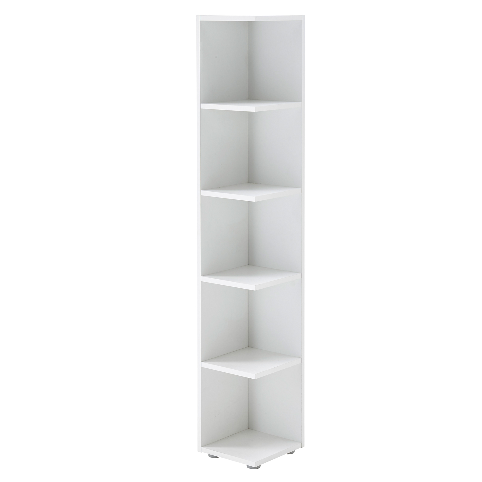 Eckregal - weiß - 142 cm hoch