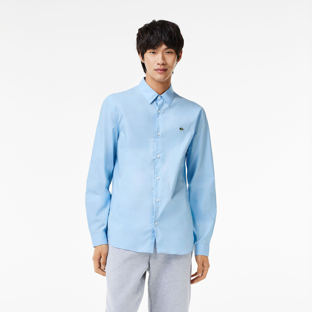 LACOSTE<br>Camisa de popeline de manga comprida