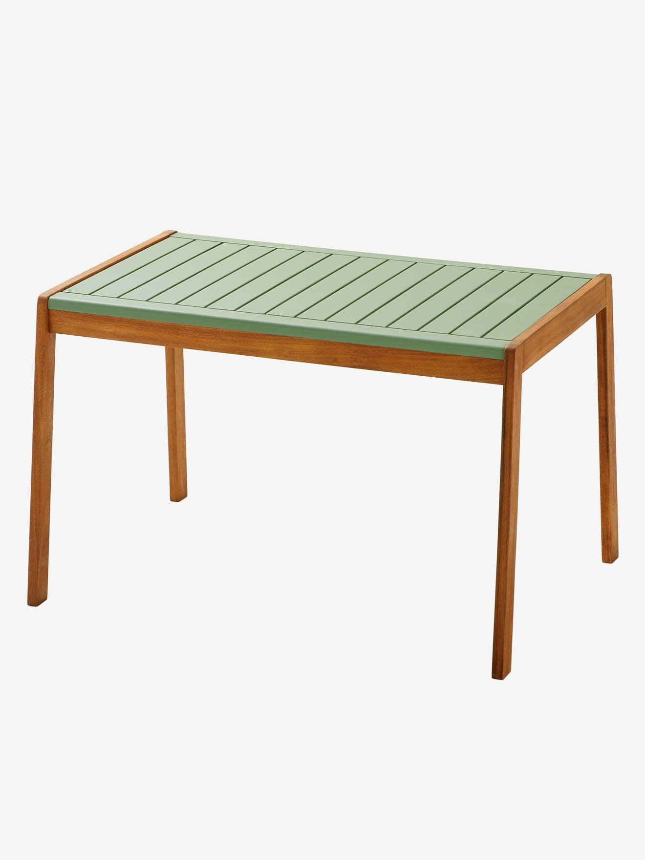 Mesa infantil de exterior na cor cáqui, estilo verão.