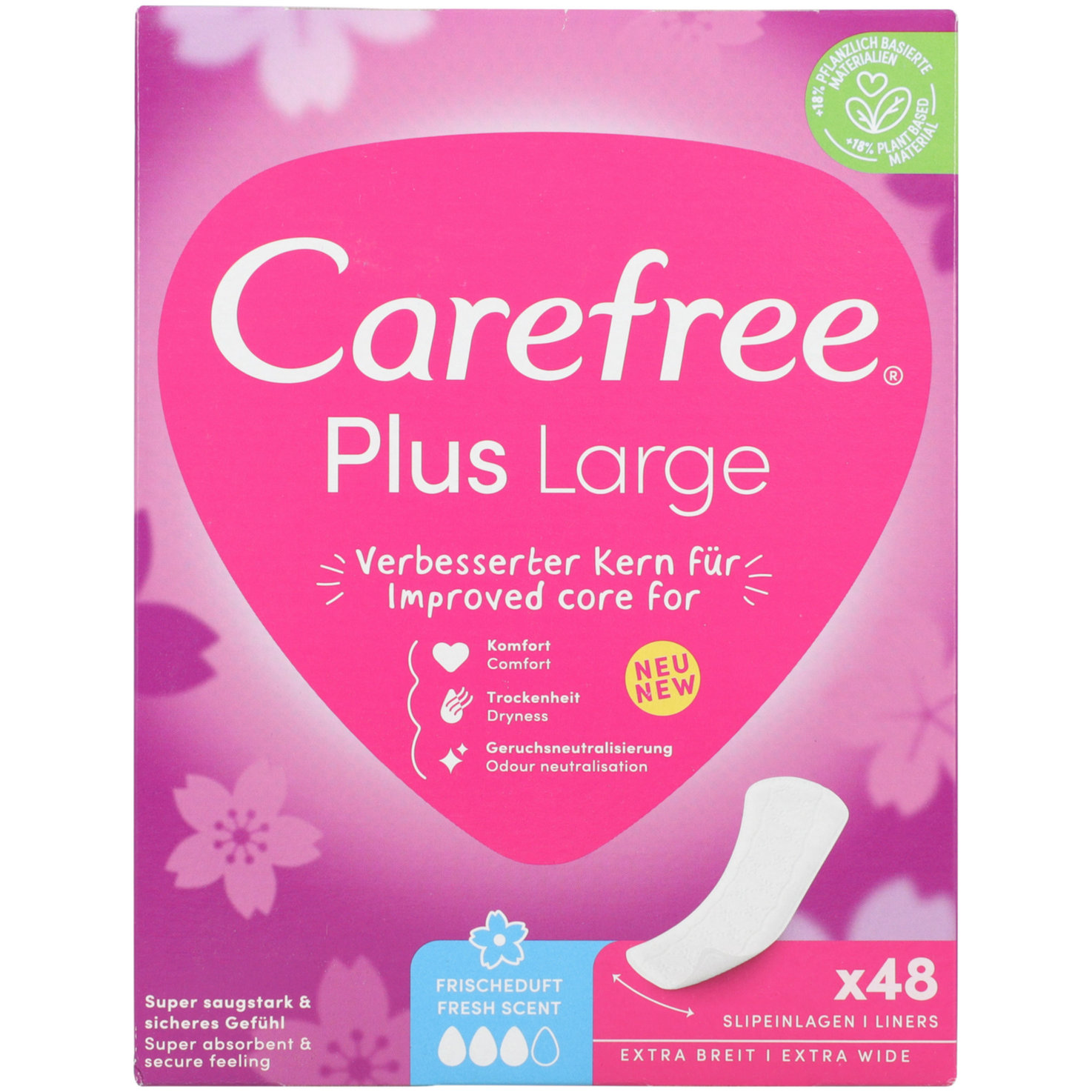 Carefree Plus Large Fresh 48 Stück