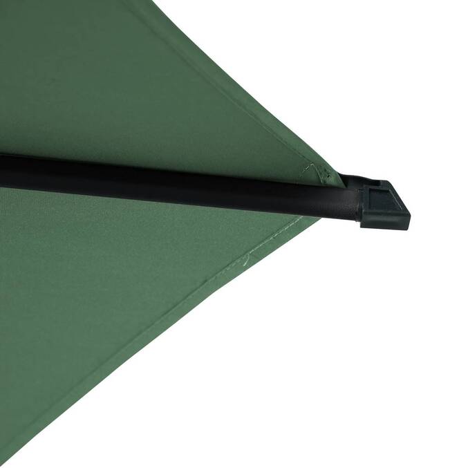 Parasol droit rond LOOMPA Vert olive / Graphite