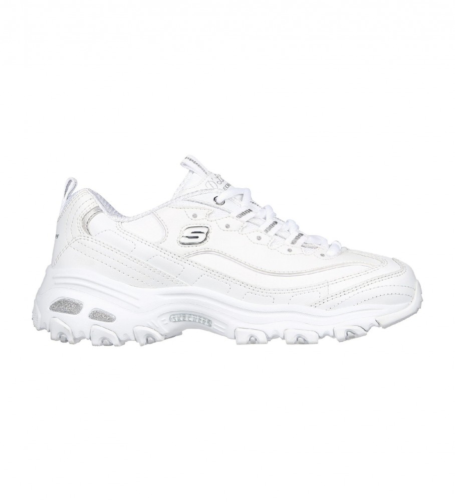 Tênis de couro Skechers D'Lites Fresh Start, branco