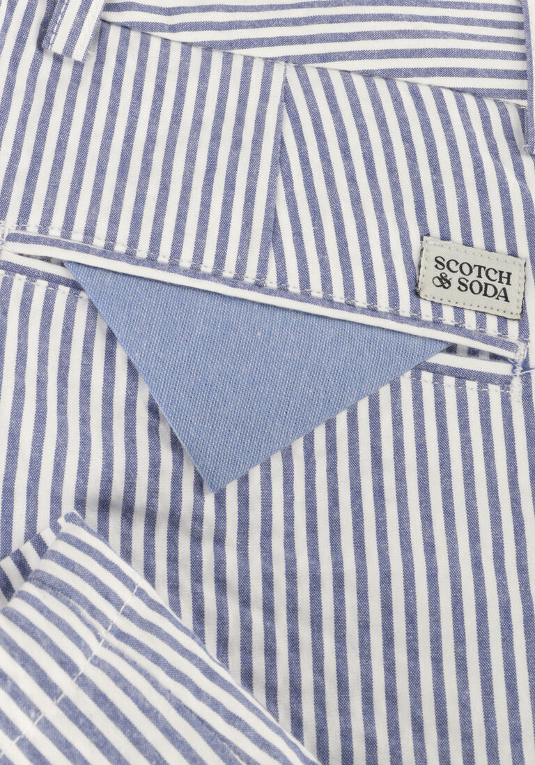 SCOTCH & SODA lichtblauwe scotch & soda korte broek seersucker chino shorts