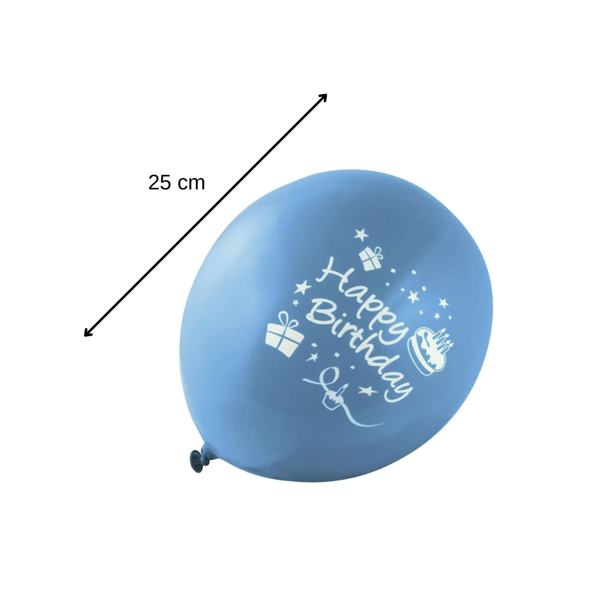 Lot de 8 ballons de baudruches colorés avec inscription 