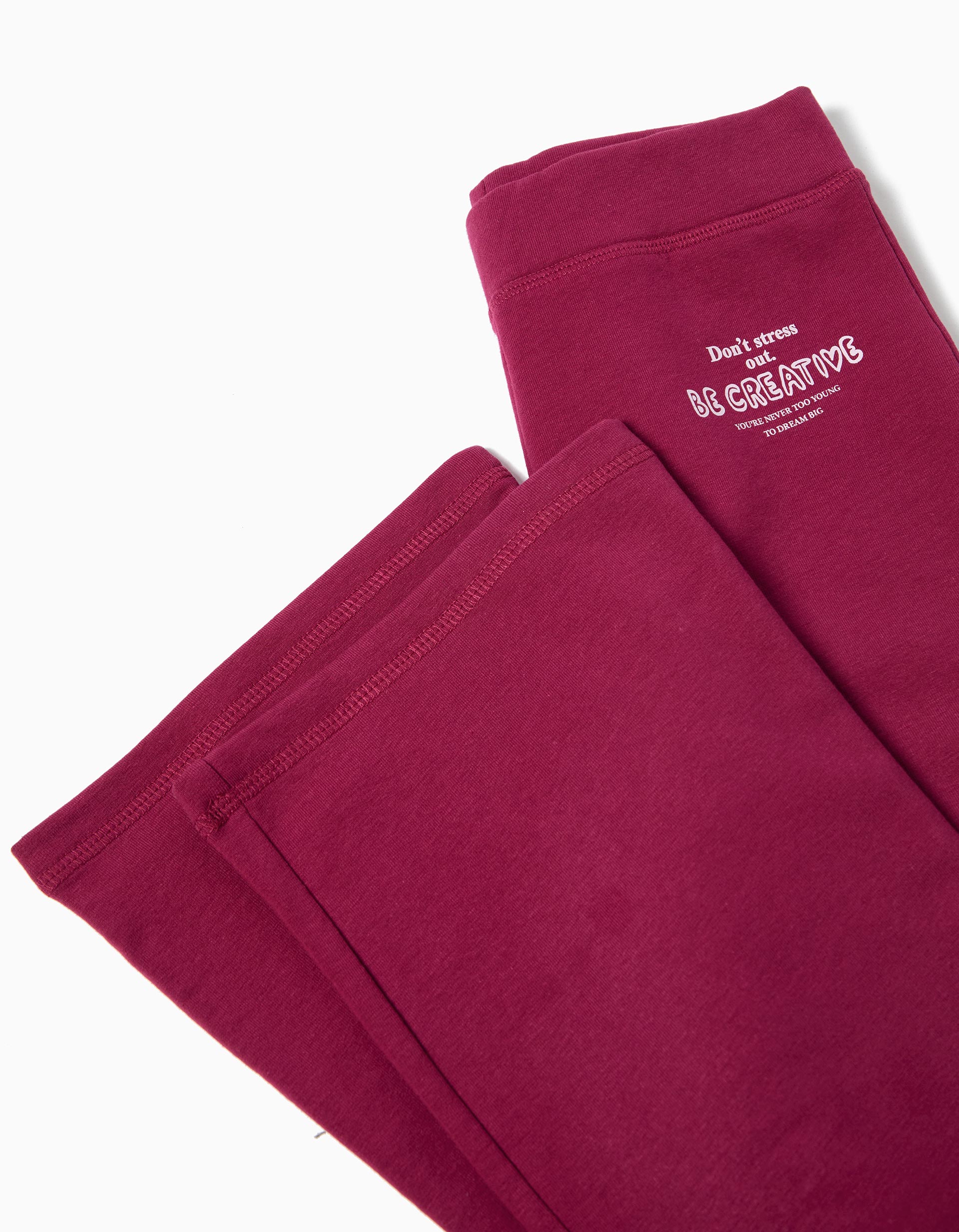 Leggings Flare, Menina, Vermelho Escuro