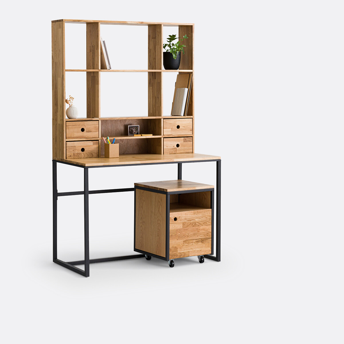 LA REDOUTE INTERIEURS<br>Móvel de secretária com rodas, Hiba