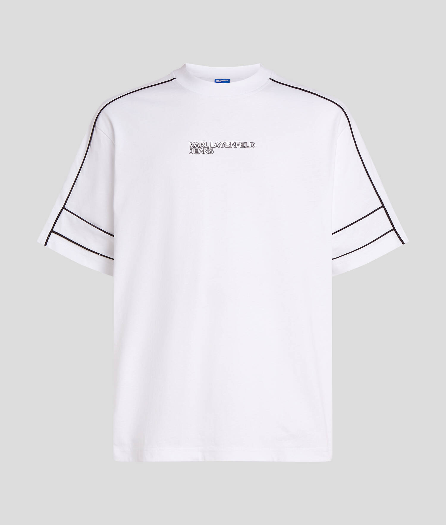 T-SHIRT À PASSEPOIL - Blanc