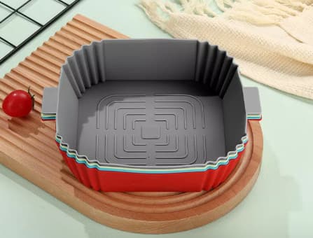 Silikoneskål til Air Fryer 16,5x19,5 cm Grå