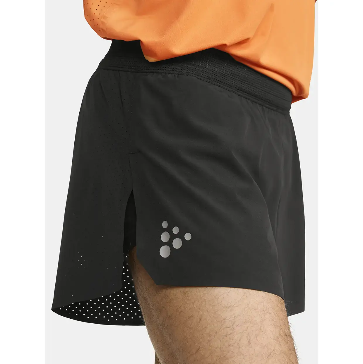 Craft Pro Hypervent Split 2 Hardloopbroek Kort Zwart Heren
