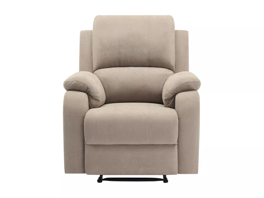 Fauteuil relax en microfibre taupe BRODY